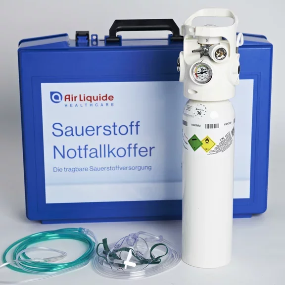 Sauerstoff Notfallkoffer Box mit Flasche